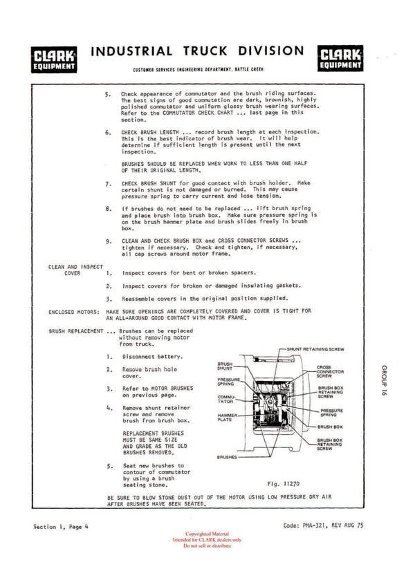 Clark EC500 355 (OH-420) Forklift Overhaul Manual - PDF Download