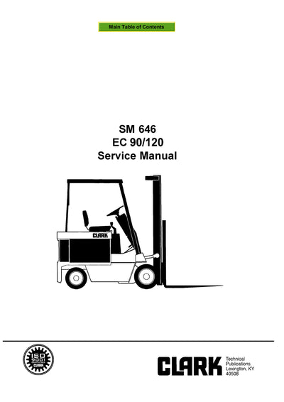 Clark EC 90 120 (SM-646) Forklift Service Repair Manual - PDF Download