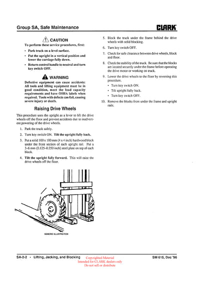 Clark ECG 20 32 Genesis (SM-615) Forklift Service Repair Manual - PDF Download