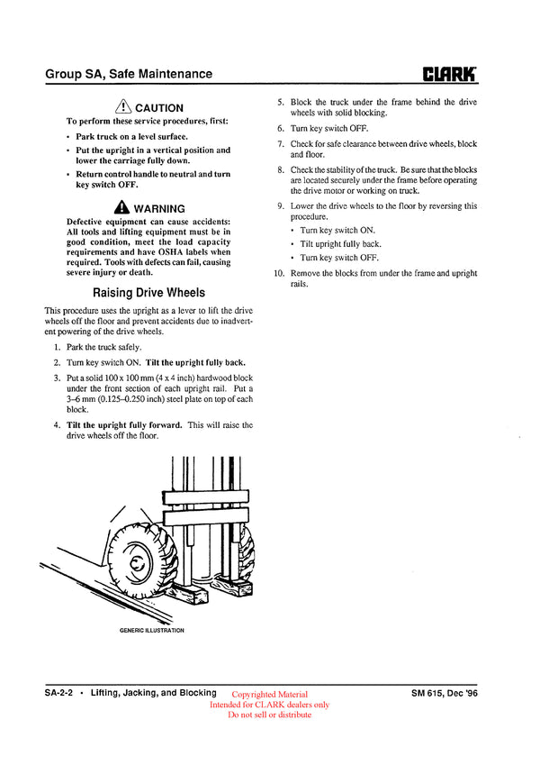 Clark ECG 20 32 Genesis (SM-615) Forklift Service Repair Manual - PDF Download