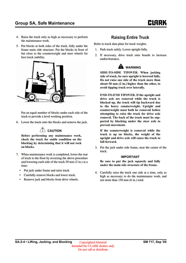 Clark ECX 20-32 EPX 20-30 (SM-717) Forklift Service Repair Manual - PDF Download
