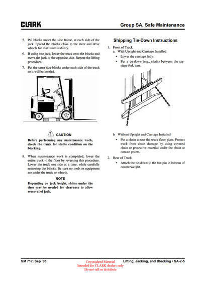 Clark ECX 20-32 EPX 20-30 (SM-717) Forklift Service Repair Manual - PDF Download