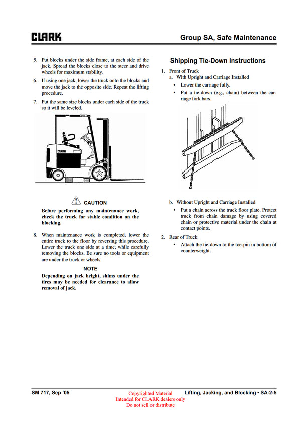 Clark ECX 20-32 EPX 20-30 (SM-717) Forklift Service Repair Manual - PDF Download