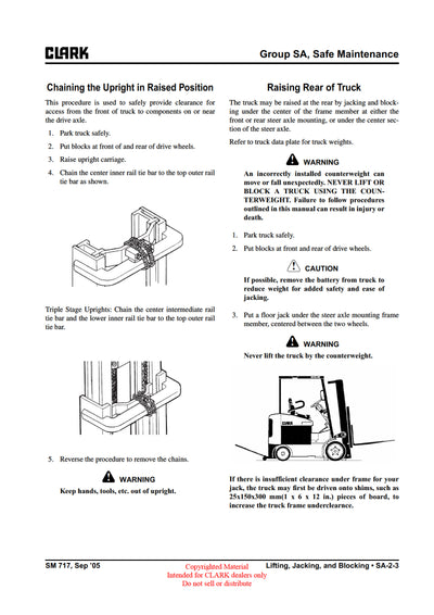 Clark ECX 20-32 EPX 20-30 (SM-717) Forklift Service Repair Manual - PDF Download