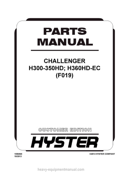 Hyster Forklift Truck Parts Manual - Download PDF