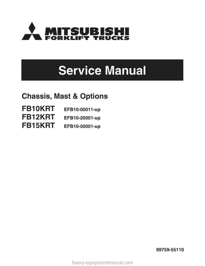 Mitsubishi FB10KRT Forklift Service Manual