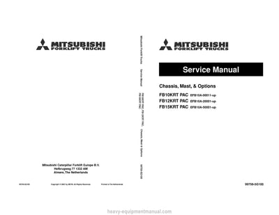 Mitsubishi FB12KRT PAC Forklift Service Manual