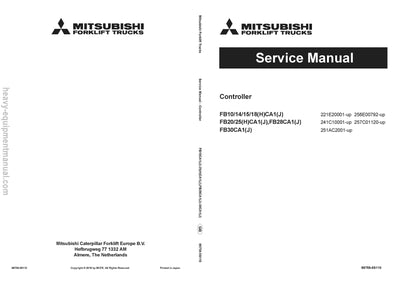 Mitsubishi FB30CA1 Forklift Service Manual
