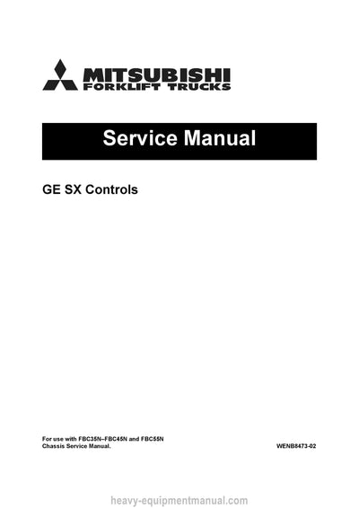 Mitsubishi FBC55N Forklift Service Manual