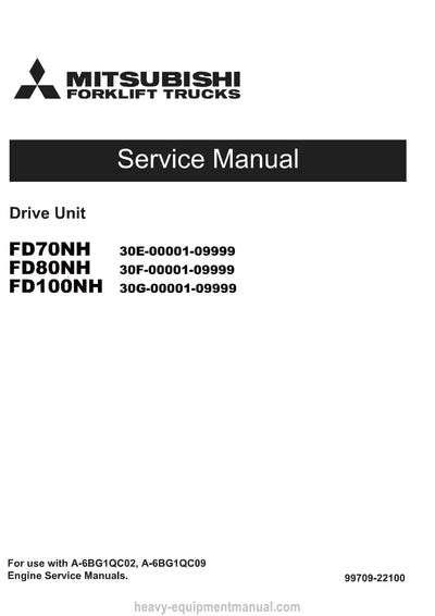 Mitsubishi FD100NH Forklift Service Manual