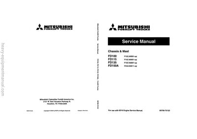 Mitsubishi FD135 Forklift Service Manual