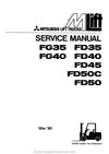 Mitsubishi FD50 Forklift Service Manual