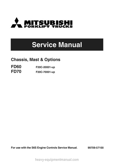 Mitsubishi FD60 Forklift Service Manual