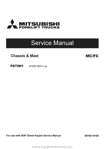 Mitsubishi FD70N1 Forklift Service Manual