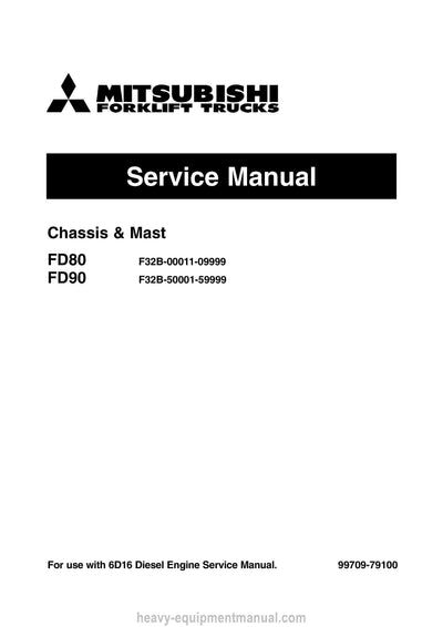 Mitsubishi FD80 Forklift Service Manual