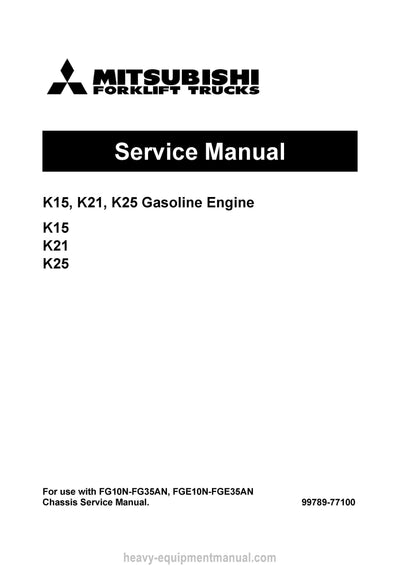 Mitsubishi FG18NM Forklift Service Manual