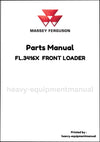 Massey Ferguson FL.3416X FRONT LOADER Parts Manual - Download PDF