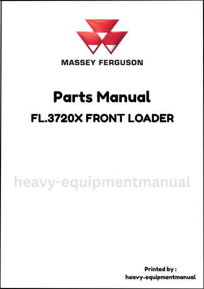Massey Ferguson FL.3720X FRONT LOADER Parts Manual - Download PDF