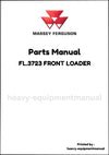 Massey Ferguson FL.3723 FRONT LOADER Parts Manual - Download PDF