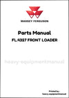 Massey Ferguson FL.4327 FRONT LOADER Parts Manual - Download PDF