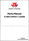 Massey Ferguson FL1805 COMPACT LOADER Parts Manual - Download PDF