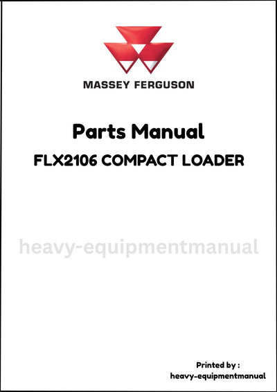 Massey Ferguson FLX2106 COMPACT LOADER Parts Manual - Download PDF