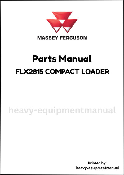 Massey Ferguson FLX2815 COMPACT LOADER Parts Manual - Download PDF