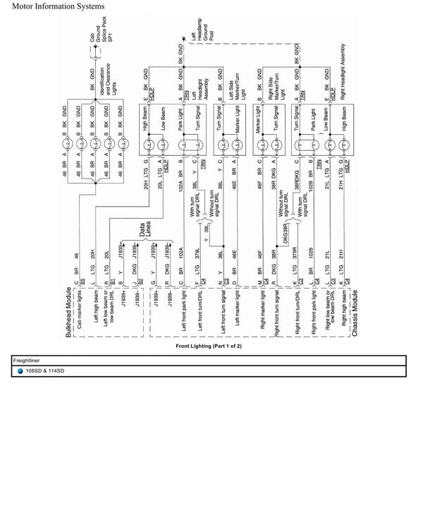 Freightliner 108SD & 114SD Truck Wiring Diagrams Manual