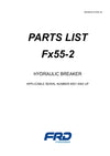 Furukawa FX55-2 Hydraulic Breaker Parts Manual - Download PDF