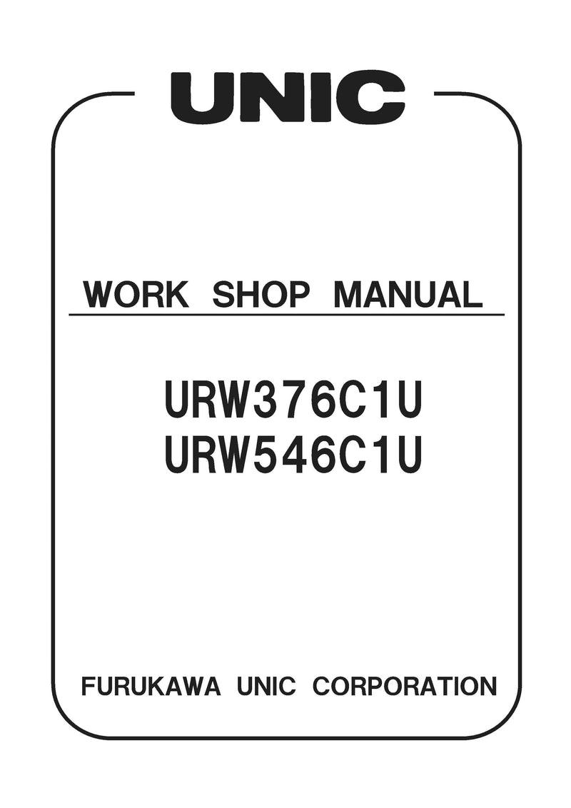 Furukawa URW376C1U-URW546C1U Hydraulic Crane Service Manual - Download PDF
