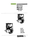 Clark G127 - GP127 - G127E - GP127E (SM-619) Forklift Service Repair Manual - PDF Download