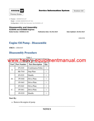 DOWNLOAD CATERPILLAR G3306B GENERATOR SET SERVICE REPAIR MANUAL RJ2