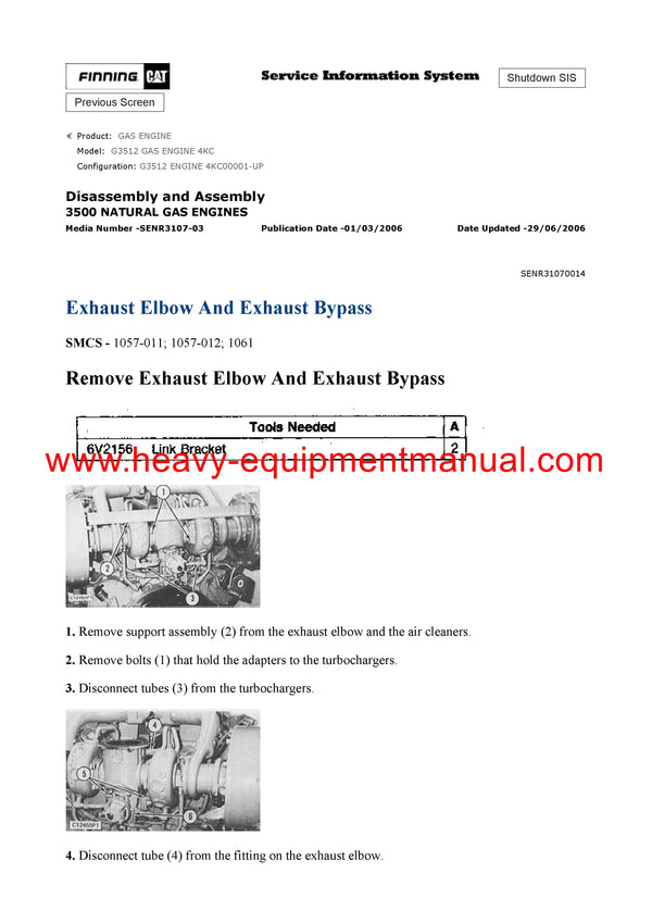 Download Caterpillar G3512 GAS ENGINE Service Repair Manual 4KC