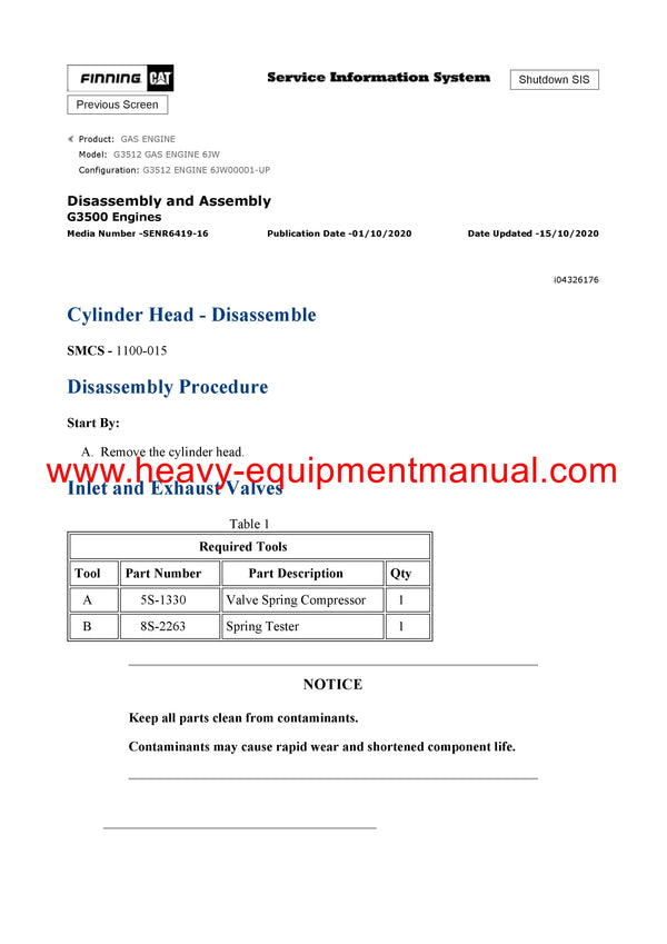 Download Caterpillar G3512 GAS ENGINE Service Repair Manual 6JW