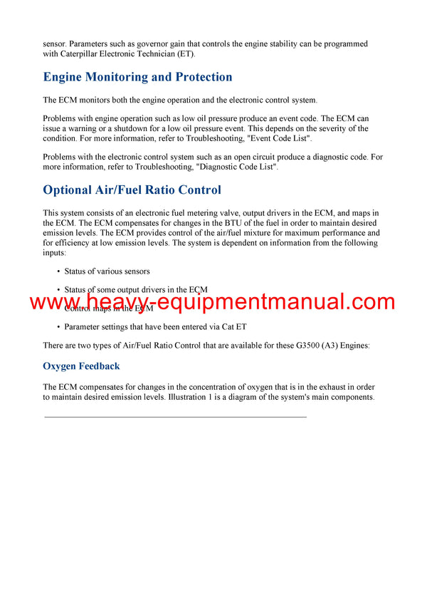 DOWNLOAD CATERPILLAR G3512 GAS ENGINE SERVICE REPAIR MANUAL GNS