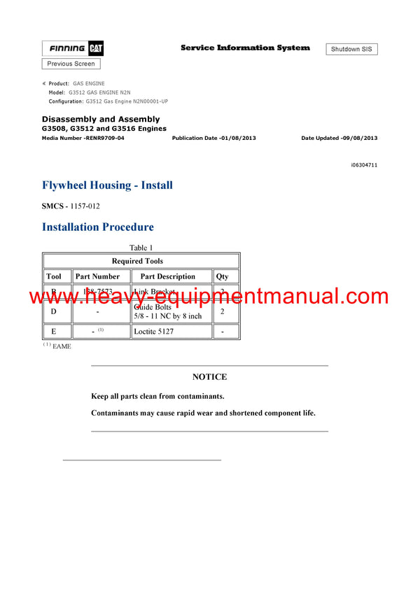 DOWNLOAD CATERPILLAR G3512 GAS ENGINE SERVICE REPAIR MANUAL N2N