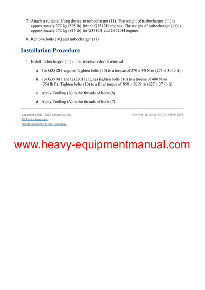 DOWNLOAD CATERPILLAR G3512H GAS ENGINE SERVICE REPAIR MANUAL GF5