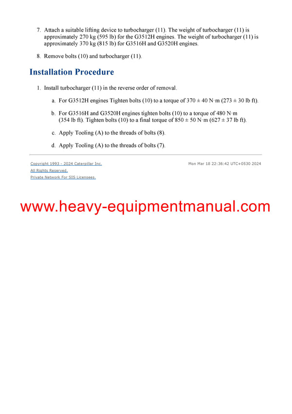 DOWNLOAD CATERPILLAR G3512H GAS ENGINE SERVICE REPAIR MANUAL GF5