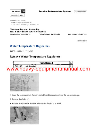 Download Caterpillar G3516 GAS ENGINE Service Repair Manual 3RC