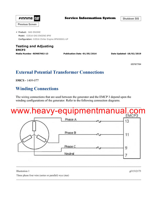 DOWNLOAD CATERPILLAR G3516 GAS ENGINE SERVICE REPAIR MANUAL 8PW