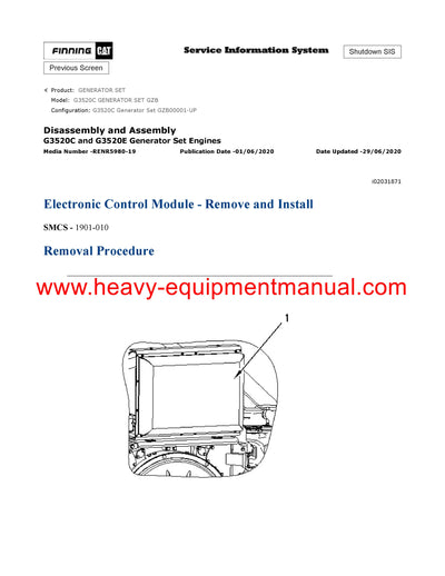Download Caterpillar G3520C GENERATOR SET Service Repair Manual GZB