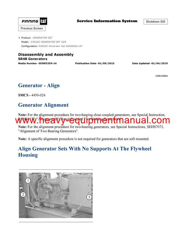 Download Caterpillar G3520C GENERATOR SET Service Repair Manual GZK