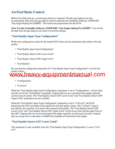 Download Caterpillar G3520E GENERATOR SET Service Repair Manual HAL