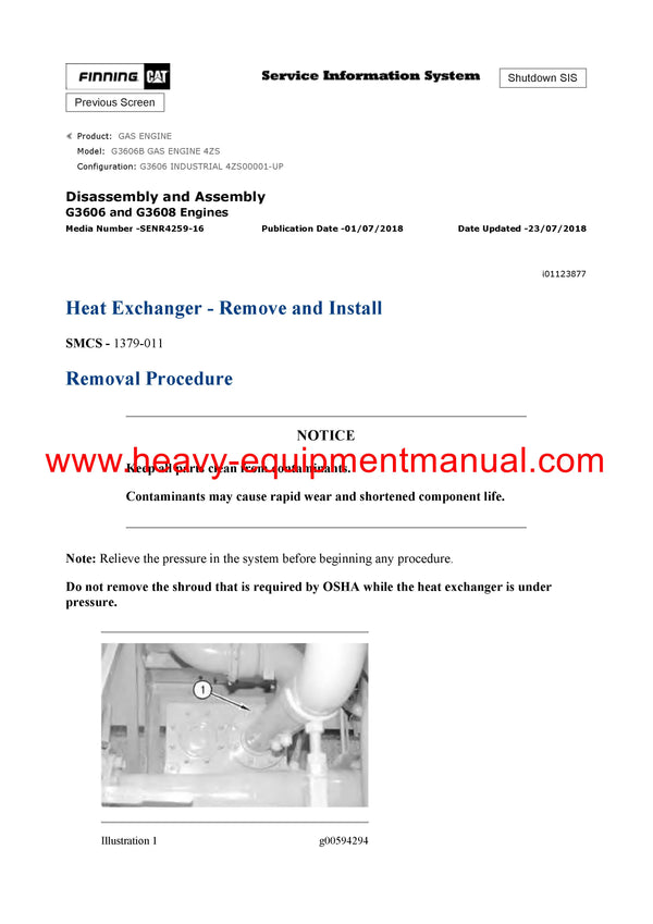 Download Caterpillar G3606B GAS ENGINE Service Repair Manual 4ZS