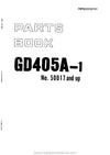 Komatsu GD405A-1 Motor Grader Parts Manual SN 50017 and up
