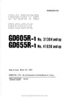 Komatsu GD655R-1(JPN) Motor Grader Parts Manual SN 41036-UP