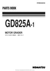 Komatsu GD825A-1(JPN) Motor Grader Parts Manual SN 10002-UP