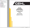 GEHL RT105 RT105 X-Series Track Loader Parts Manual 50950435D