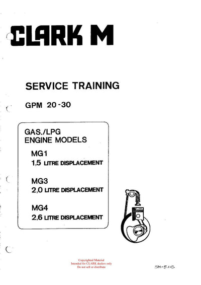 Clark GPM 20-30 (SM-5113) Forklift Service Repair Manual - PDF Download