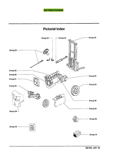 Clark GPX DPX 30 55 (SM-593) Forklift Service Repair Manual - PDF Download